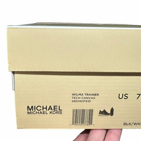 ✨MICHAEL KORS Wilma Trainer Sz 7 Women's shoes Casual Sneakers Black 49S1WIFS1D✨ - Picture 7 of 9